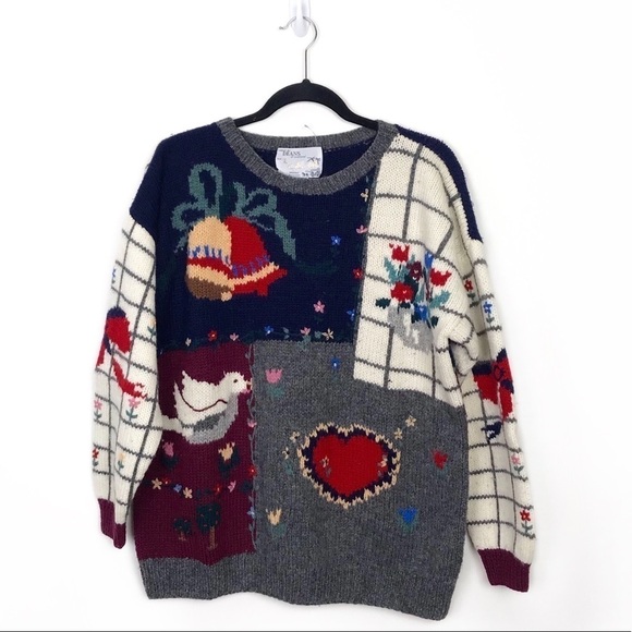 Vintage Deans Of Scotland Wool Christmas Sweater - Picture 1 of 9